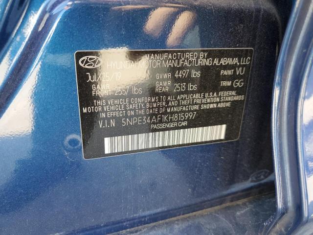 2019 HYUNDAI SONATA LIM - 5NPE34AF1KH815997