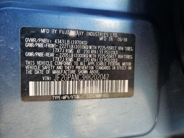 2017 SUBARU CROSSTREK - JF2GPANC3HH202042