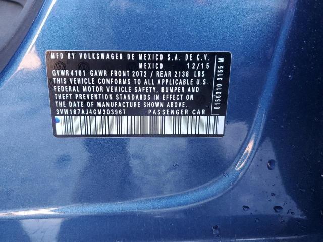 2016 VOLKSWAGEN JETTA S - 3VW167AJ4GM303967