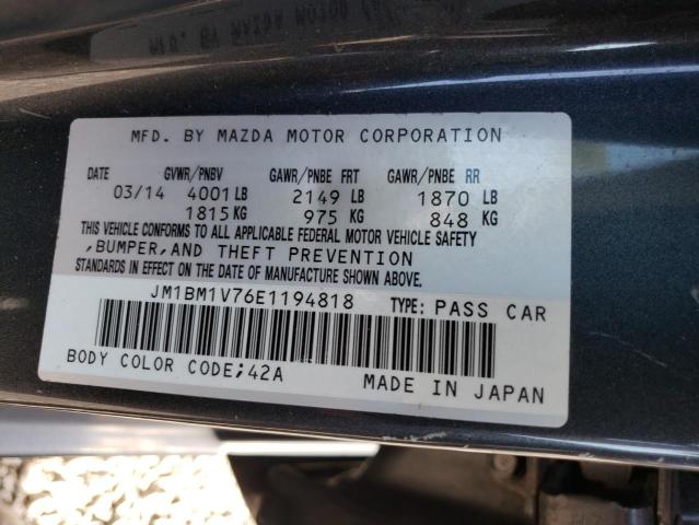 VIN JM1BM1V76E1194818 2014 Mazda 3, Touring no.12