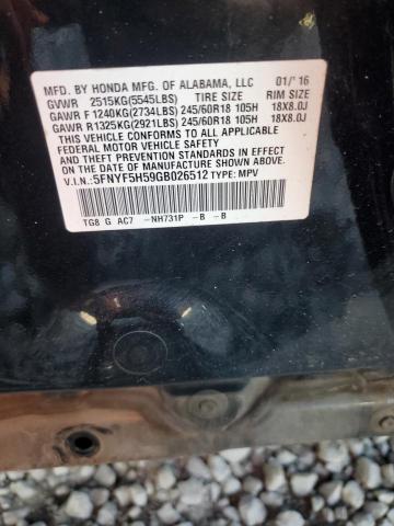 2016 HONDA PILOT EXL - 5FNYF5H59GB026512