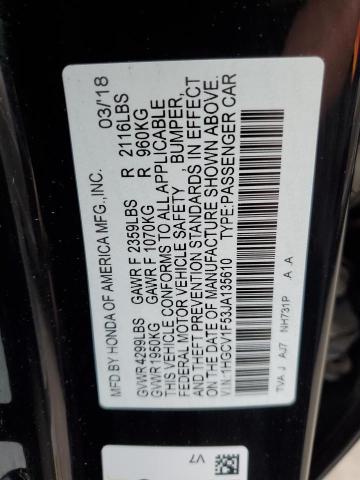 VIN 1HGCV1F53JA135610 2018 Honda Accord, Exl no.13