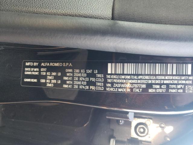 2018 ALFA ROMEO STELVIO TI - ZASFAKNNXJ7B77386