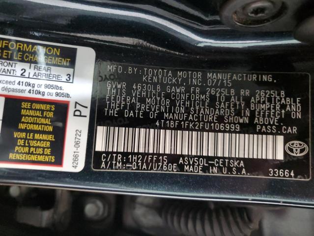 2015 TOYOTA CAMRY 4T1BF1FK2FU106999