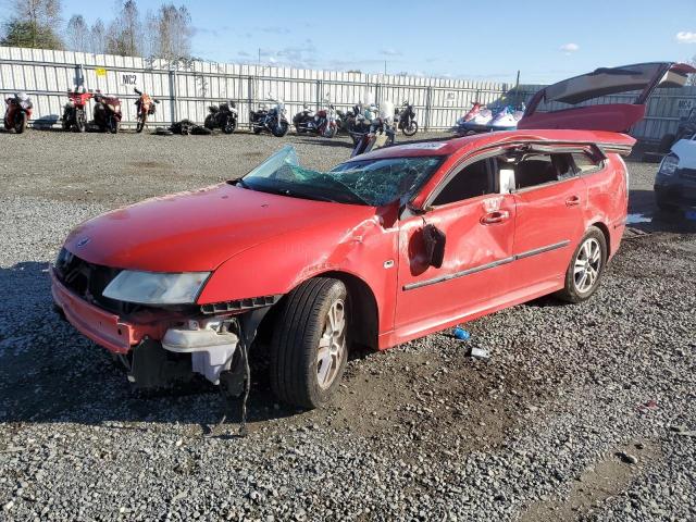 SAAB 9-3 2.0T 2007 red  gas YS3FD59Y071122441 photo #1