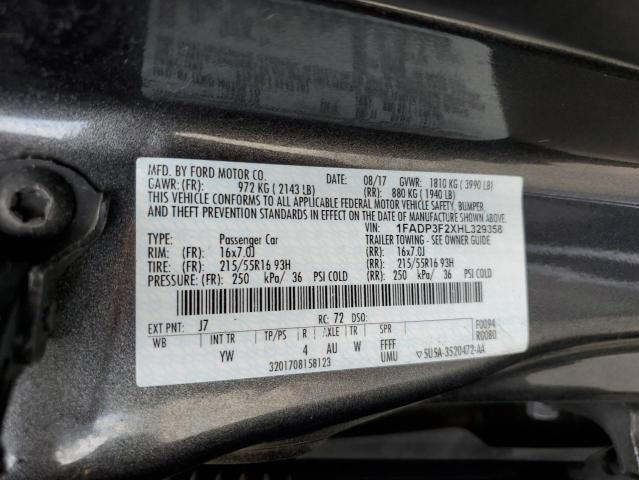 VIN 1FADP3F2XHL329358 2017 Ford Focus, SE no.12