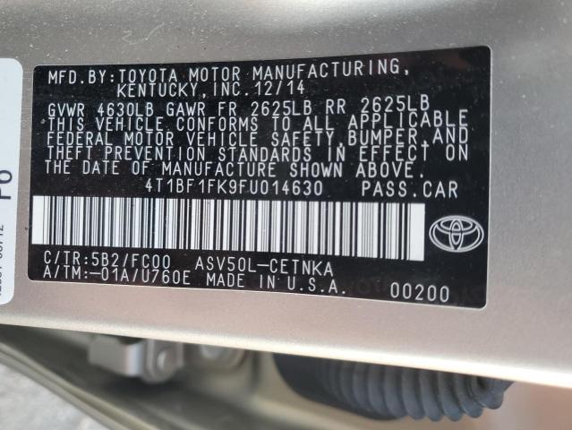 VIN 4T1BF1FK9FU014630 2015 Toyota Camry, LE no.13