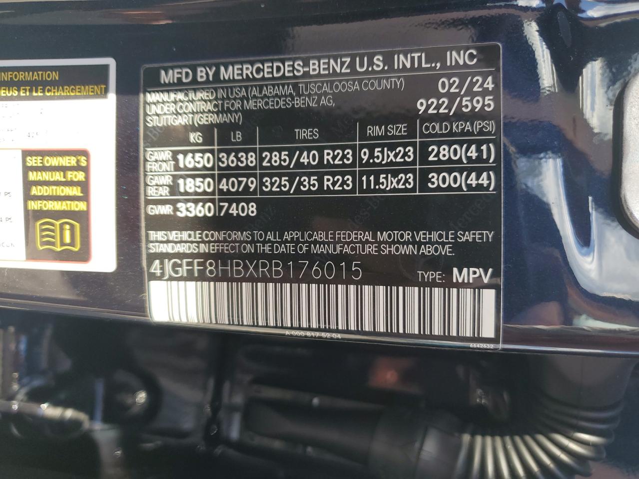 Lot #3045796622 2024 MERCEDES-BENZ GLS MERCED