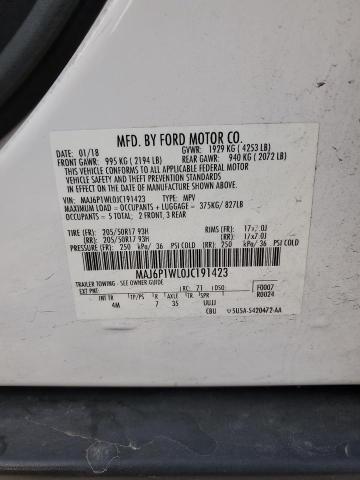2018 FORD ECOSPORT T - MAJ6P1WL0JC191423