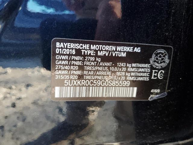 2016 BMW X5 XDRIVE3 - 5UXKR0C59G0S85599