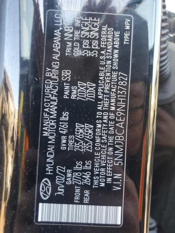 2022 HYUNDAI TUCSON SEL - 5NMJBCAE9NH137827