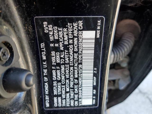 2019 HONDA CIVIC SPOR - SHHFK7H40KU215739