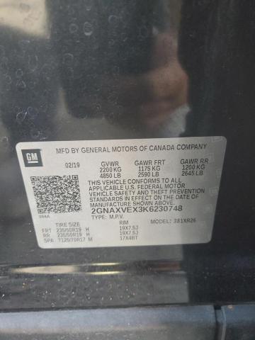 2019 CHEVROLET EQUINOX LT - 2GNAXVEX3K6230748