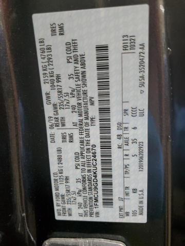 2019 FORD ESCAPE SE - 1FMCU9GD4KUC24670
