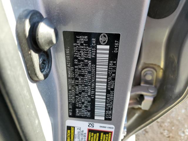2019 TOYOTA CAMRY L - 4T1B11HK7KU220650