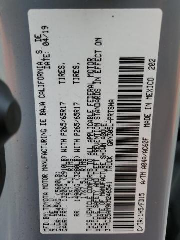 2019 TOYOTA TACOMA DOU - 3TMCZ5AN9KM246541