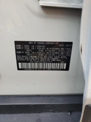 2021 SUBARU OUTBACK TO - 4S4BTGPD3M3227071