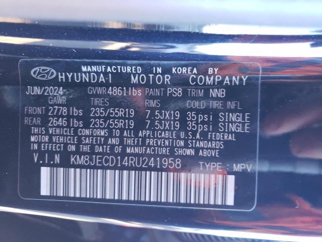 2024 HYUNDAI TUCSON LIM - KM8JECD14RU241958
