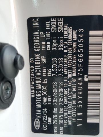 2015 KIA SORENTO EX - 5XYKU4A75FG650543