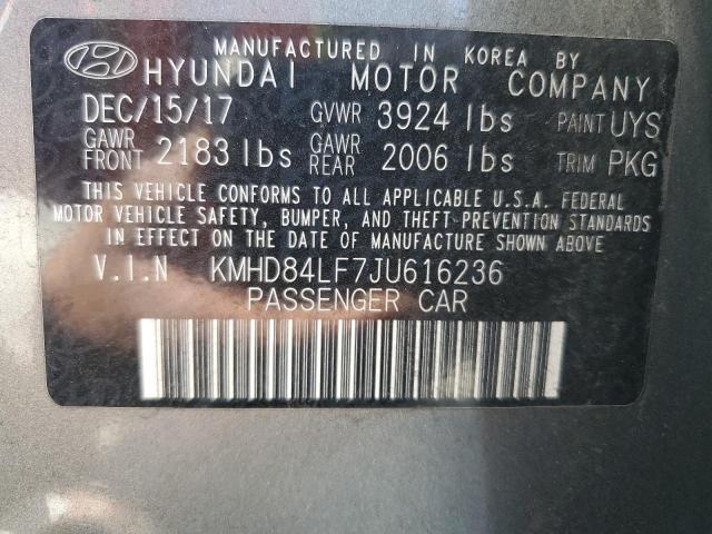 2018 HYUNDAI ELANTRA SE - KMHD84LF7JU616236