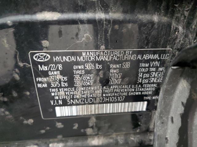 2018 HYUNDAI SANTA FE S - 5NMZUDLB2JH105107