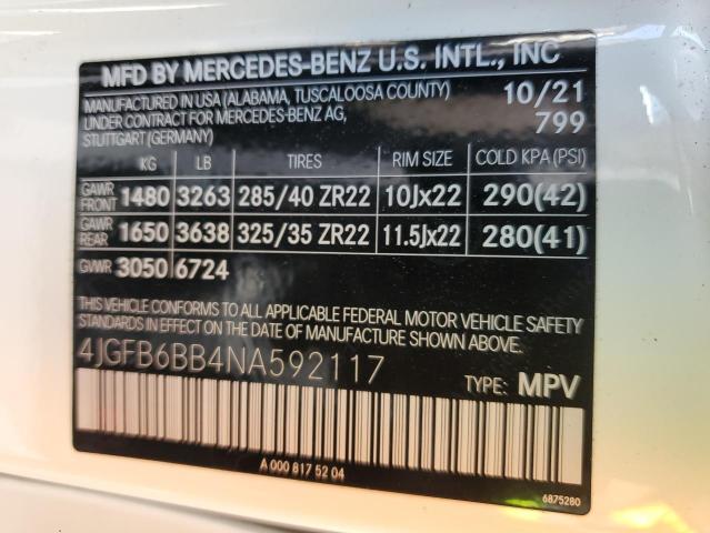 2022 MERCEDES-BENZ GLE AMG 53 4JGFB6BB4NA592117