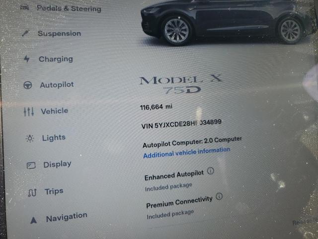 2017 TESLA MODEL X - 5YJXCDE28HF034899