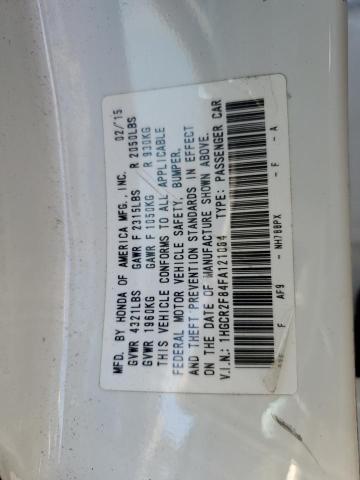 VIN 1HGCR2F84FA121064 2015 Honda Accord, Exl no.13