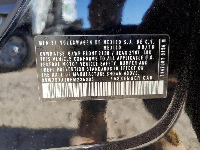 2017 VOLKSWAGEN JETTA S - 3VW2B7AJ6HM235995