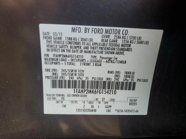 2015 FORD TAURUS POL - 1FAHP2MK6FG154210
