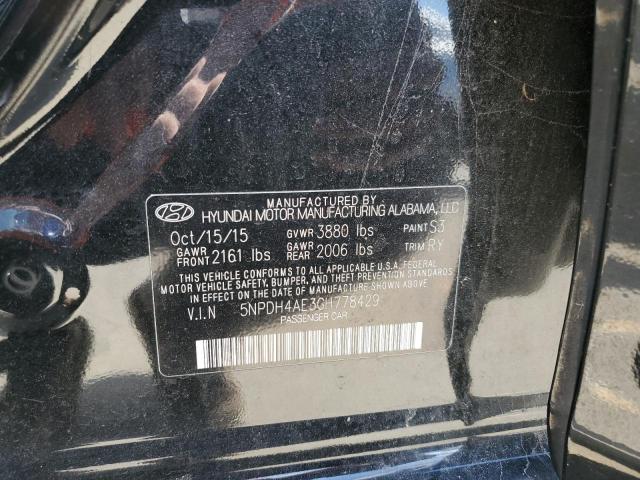 2016 HYUNDAI ELANTRA SE - 5NPDH4AE3GH778429