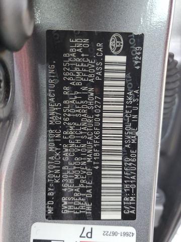 2015 TOYOTA CAMRY LE - 4T1BF1FK6FU040277