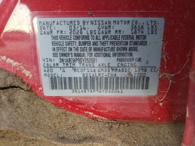 2016 NISSAN SENTRA S - 3N1AB7AP9GY252061