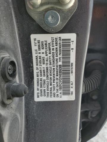 2017 HONDA CIVIC EX - 19XFC1F37HE006308