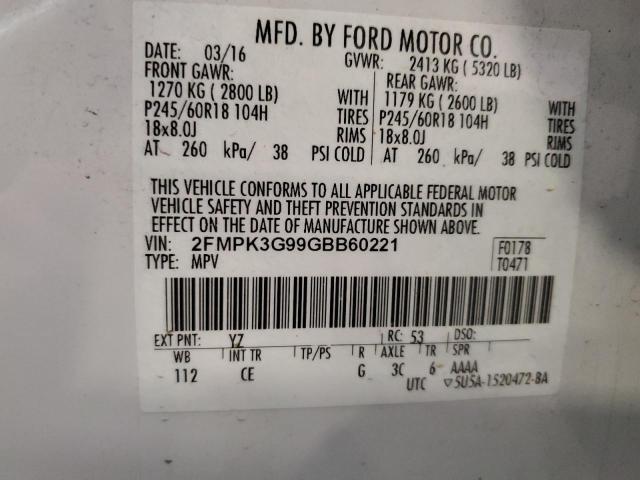 2016 FORD EDGE SE - 2FMPK3G99GBB60221