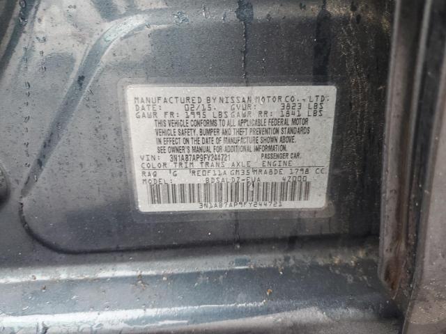 VIN 3N1AB7AP9FY244721 2015 Nissan Sentra, S no.12