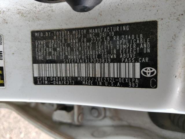 2020 TOYOTA COROLLA LE - 5YFEPRAEXLP033839