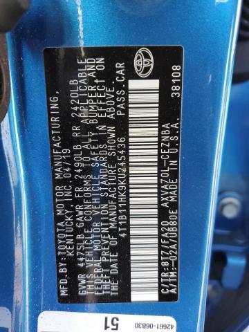 VIN 4T1B11HK9KU245436 2019 Toyota Camry, L no.12