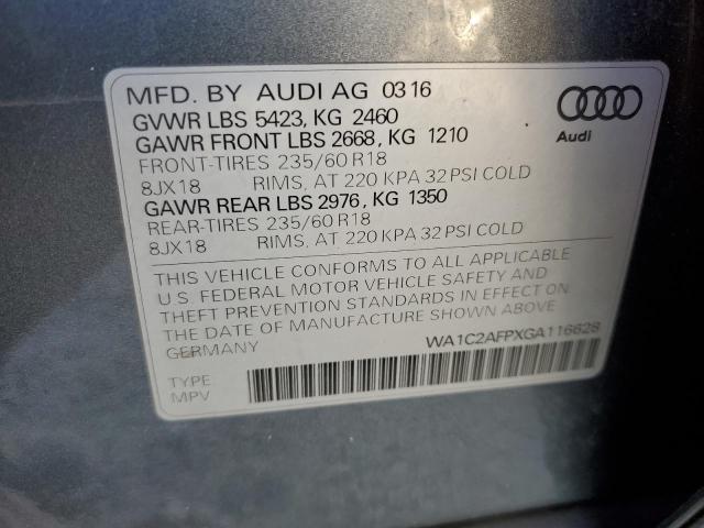 2016 AUDI Q5 PREMIUM - WA1C2AFPXGA116628