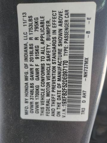 VIN 19XFB2F52DE097170 2013 Honda Civic, LX no.12