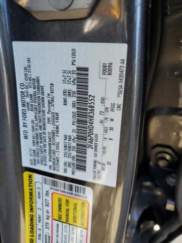 VIN 3FA6P0HD4HR368552 2017 Ford Fusion, SE no.12