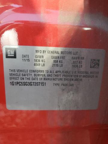 2016 CHEVROLET CRUZE LIMI - 1G1PC5SG3G7207151