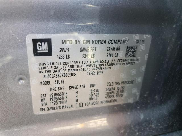 2019 BUICK ENCORE PRE - KL4CJASB7KB889038