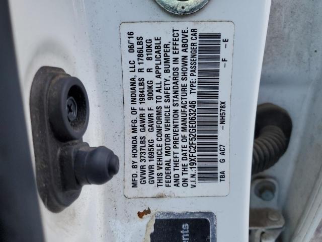 2016 HONDA CIVIC LX - 19XFC2F52GE063246