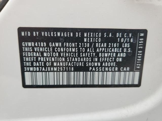 2017 VOLKSWAGEN JETTA SE - 3VWDB7AJXHM257118