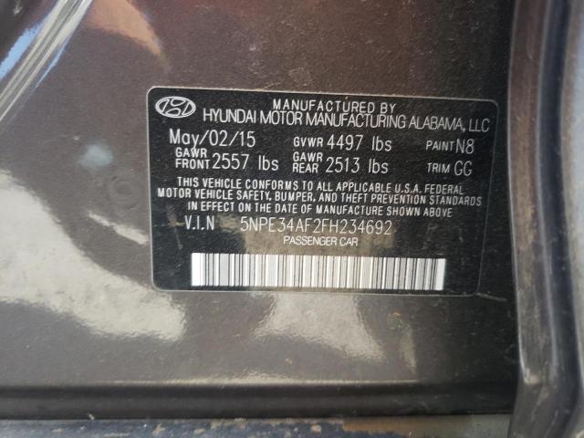 VIN 5NPE34AF2FH234692 2015 Hyundai Sonata, Sport no.13