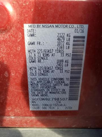 VIN 5N1AT2MV8GC798507 2016 Nissan Rogue, S no.14