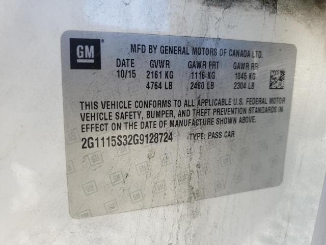 2016 CHEVROLET IMPALA LT - 2G1115S32G9128724