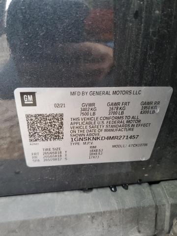 2021 CHEVROLET TAHOE K150 - 1GNSKNKD4MR271457