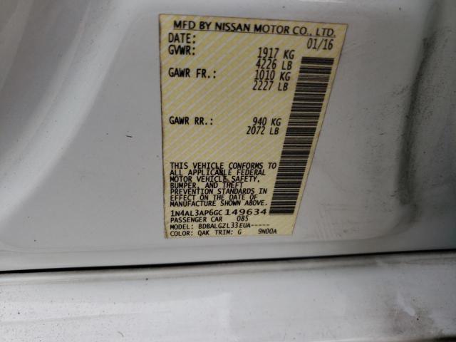 2016 NISSAN ALTIMA 2.5 - 1N4AL3AP6GC149634